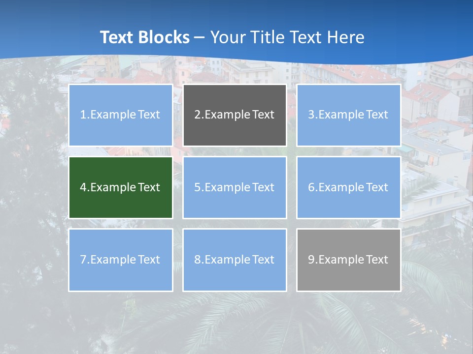 Italy. Panorama Of San Remo. PowerPoint Template