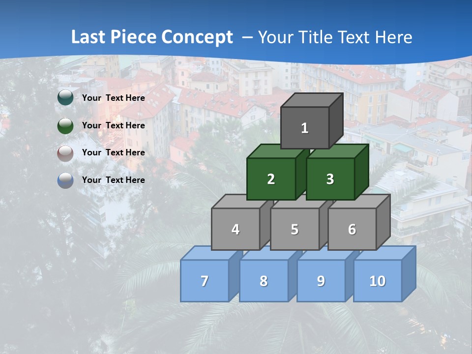 Italy. Panorama Of San Remo. PowerPoint Template