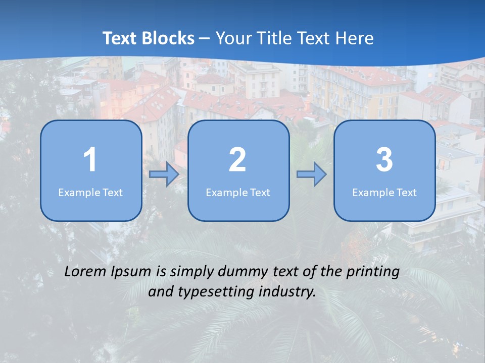 Italy. Panorama Of San Remo. PowerPoint Template