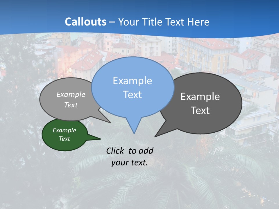 Italy. Panorama Of San Remo. PowerPoint Template