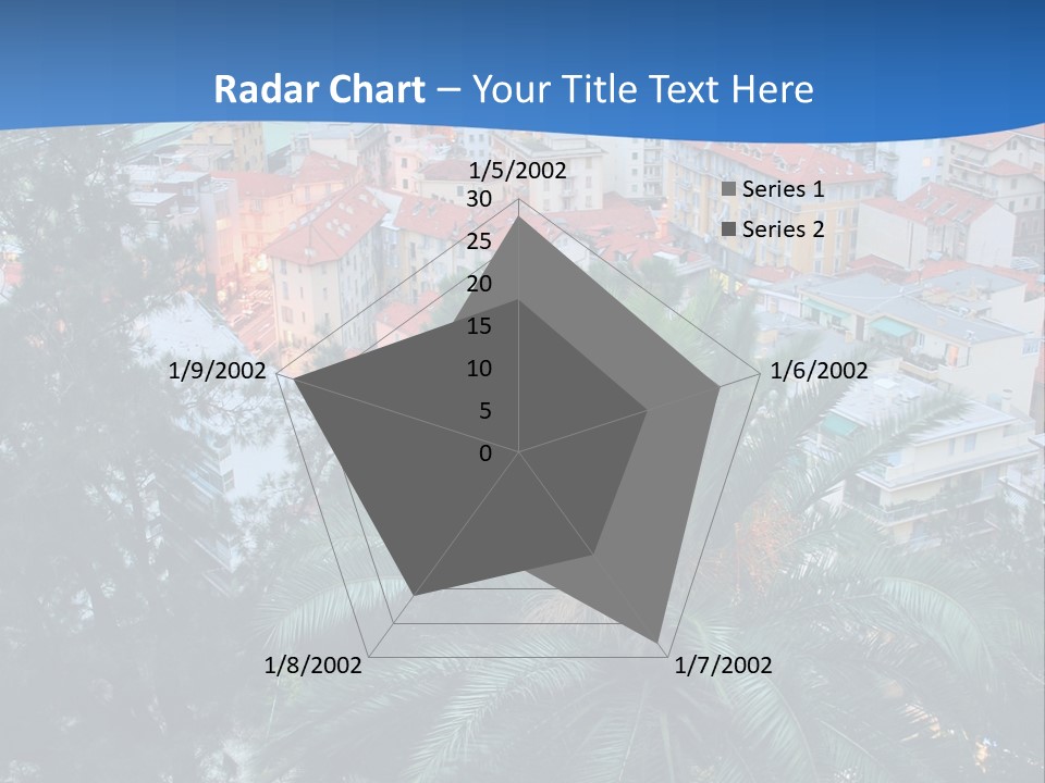 Italy. Panorama Of San Remo. PowerPoint Template