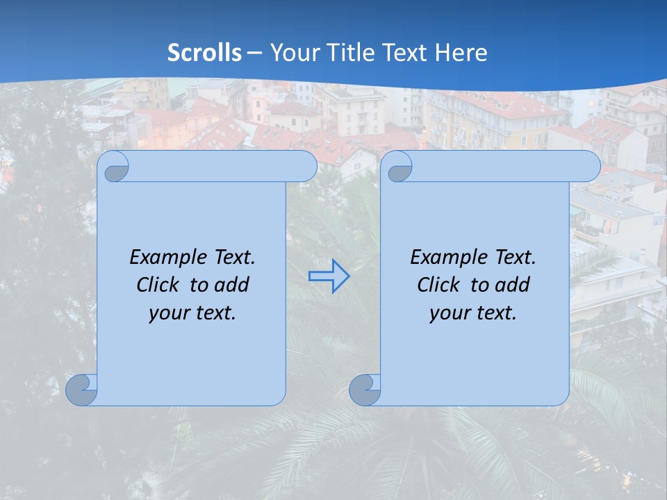 Italy. Panorama Of San Remo. PowerPoint Template