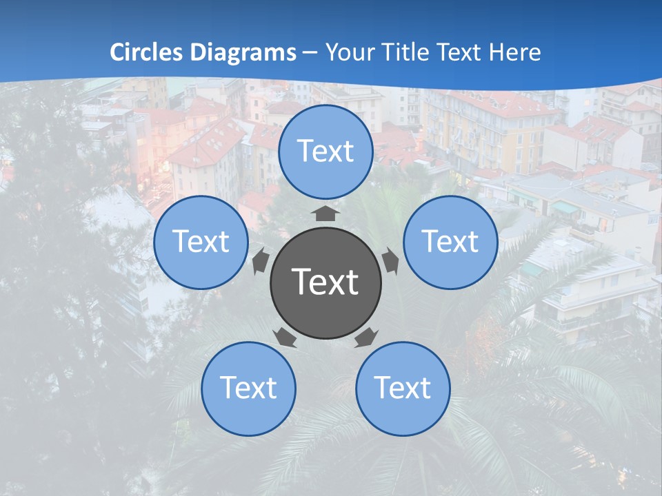 Italy. Panorama Of San Remo. PowerPoint Template