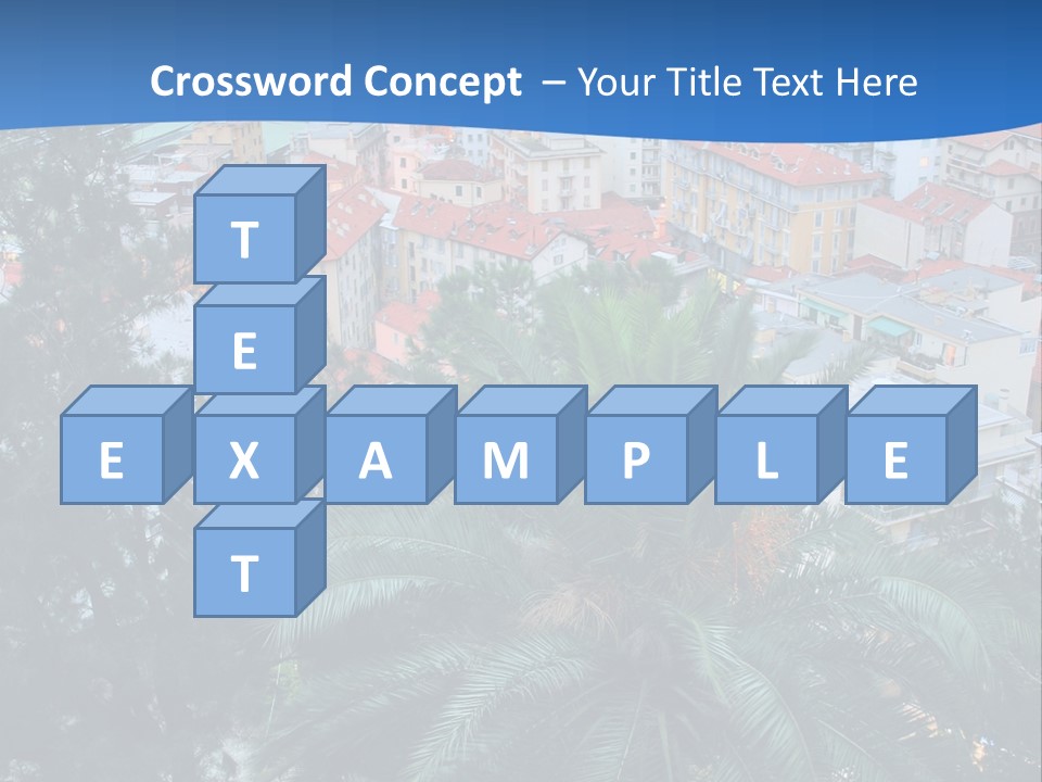 Italy. Panorama Of San Remo. PowerPoint Template