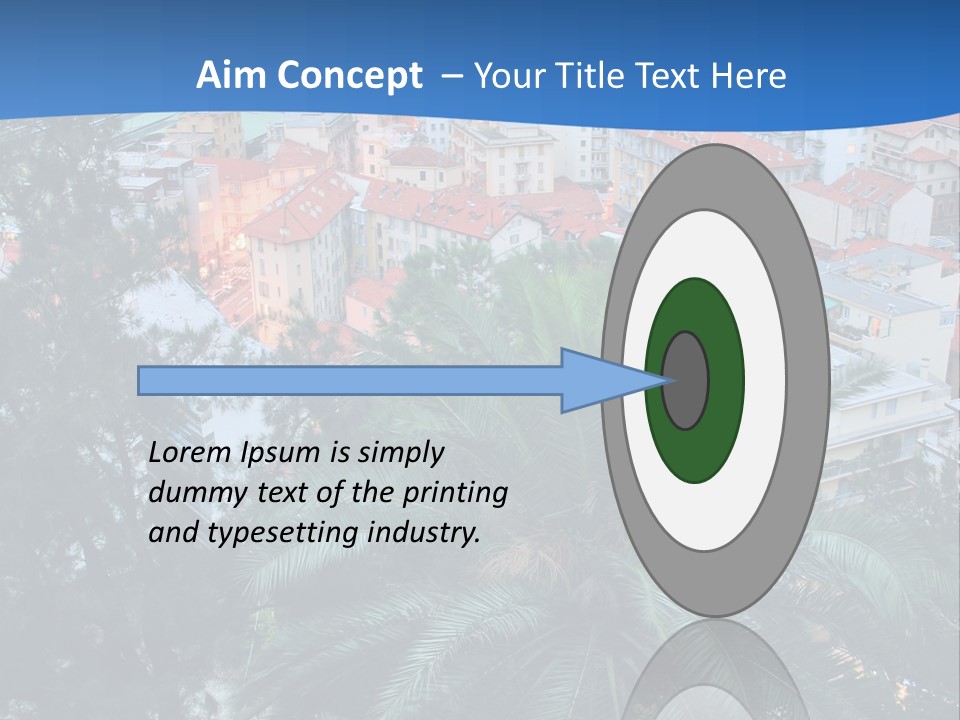 Italy. Panorama Of San Remo. PowerPoint Template