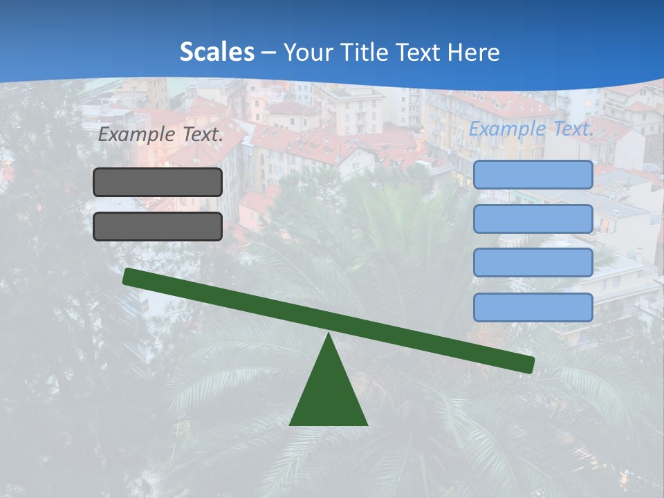 Italy. Panorama Of San Remo. PowerPoint Template