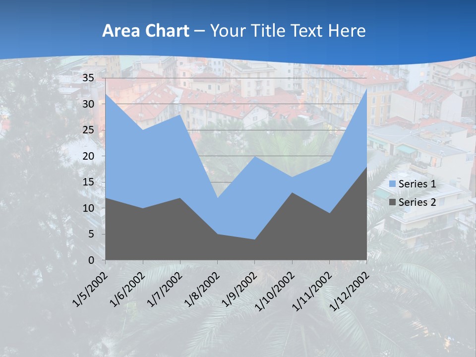 Italy. Panorama Of San Remo. PowerPoint Template