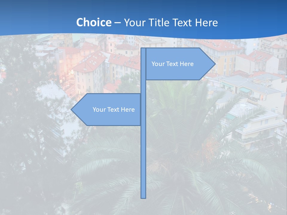 Italy. Panorama Of San Remo. PowerPoint Template