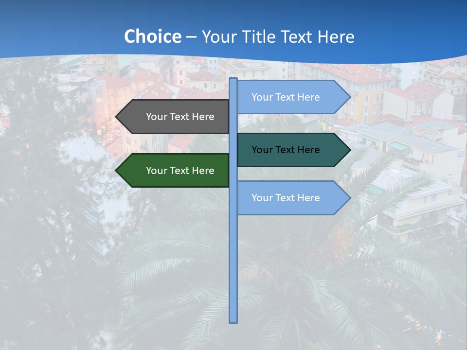 Italy. Panorama Of San Remo. PowerPoint Template