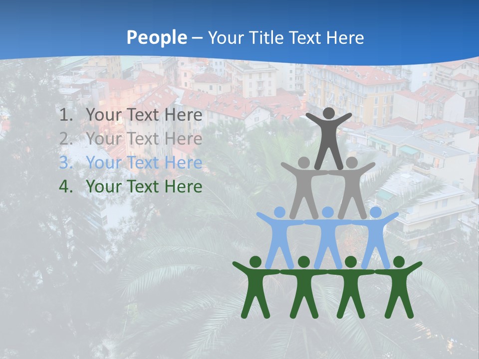 Italy. Panorama Of San Remo. PowerPoint Template