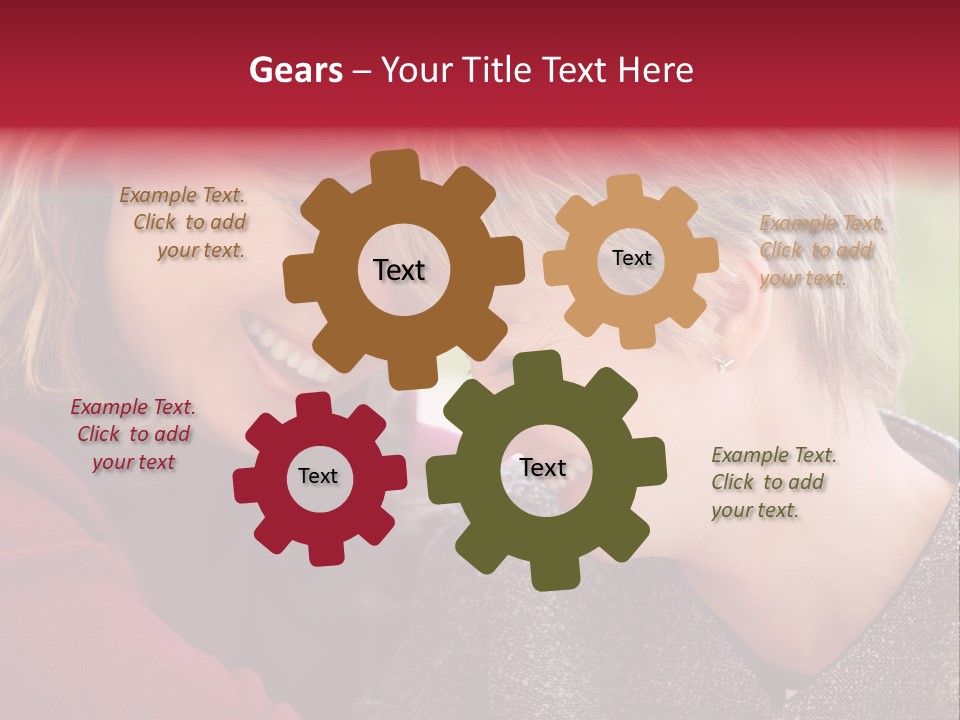 2 Women Having A Good Time Together PowerPoint Template