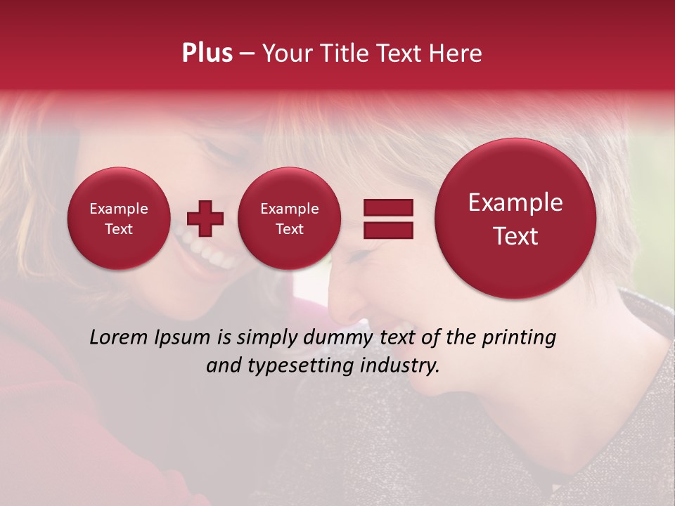 2 Women Having A Good Time Together PowerPoint Template