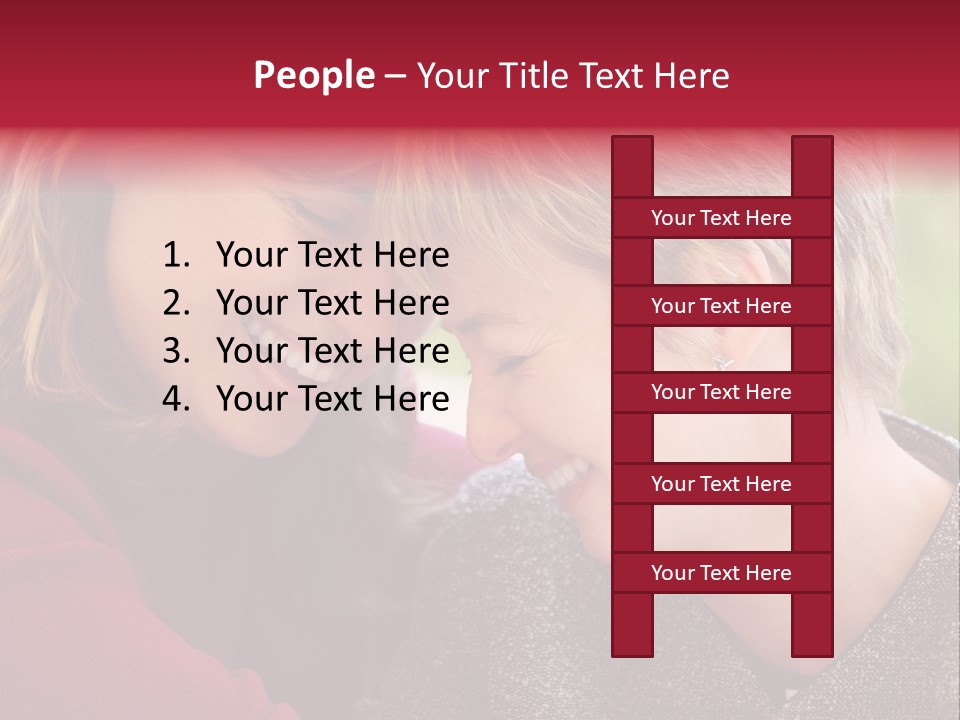 2 Women Having A Good Time Together PowerPoint Template