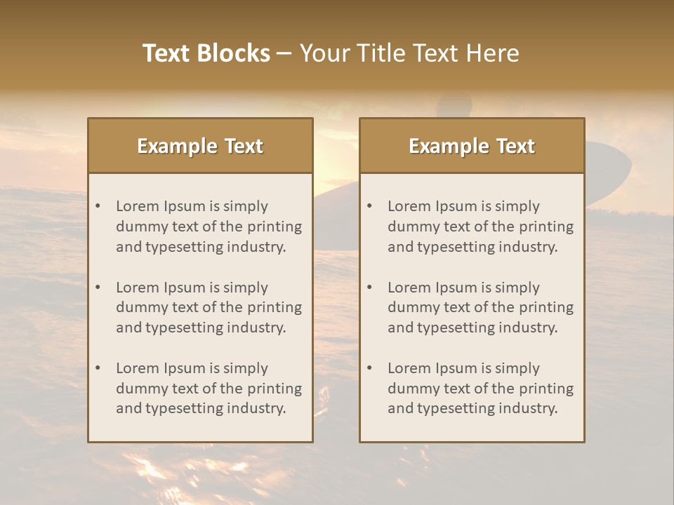 Silhouette Of Surfer At Sunset PowerPoint Template
