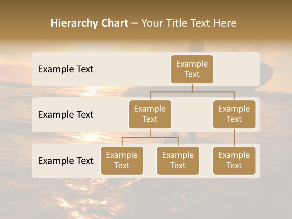 Silhouette Of Surfer At Sunset PowerPoint Template