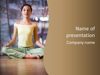 Relaxed Girl In A Lotus Pose PowerPoint Template