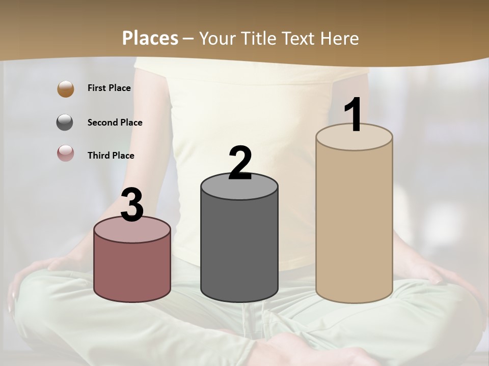 Relaxed Girl In A Lotus Pose PowerPoint Template