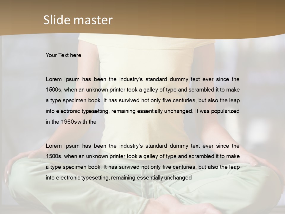 Relaxed Girl In A Lotus Pose PowerPoint Template