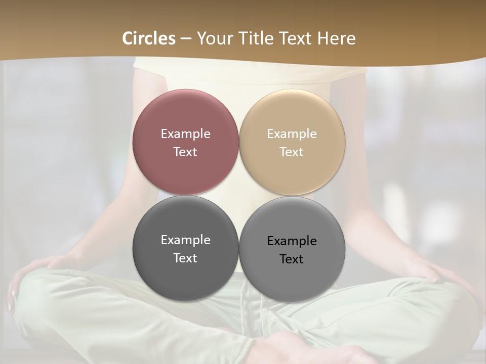 Relaxed Girl In A Lotus Pose PowerPoint Template