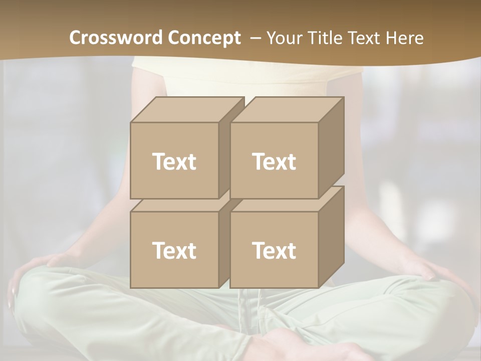 Relaxed Girl In A Lotus Pose PowerPoint Template