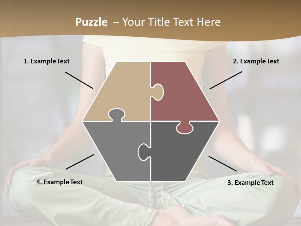 Relaxed Girl In A Lotus Pose PowerPoint Template