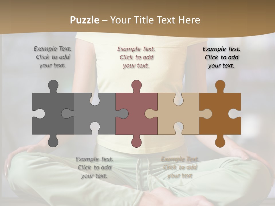 Relaxed Girl In A Lotus Pose PowerPoint Template