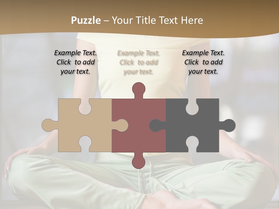 Relaxed Girl In A Lotus Pose PowerPoint Template