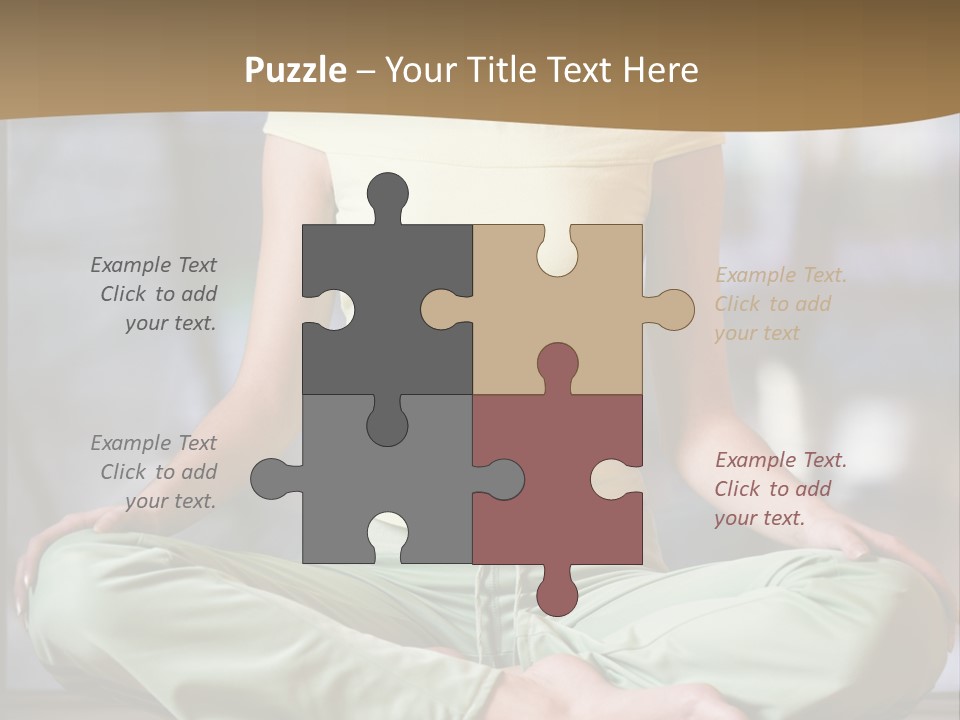 Relaxed Girl In A Lotus Pose PowerPoint Template