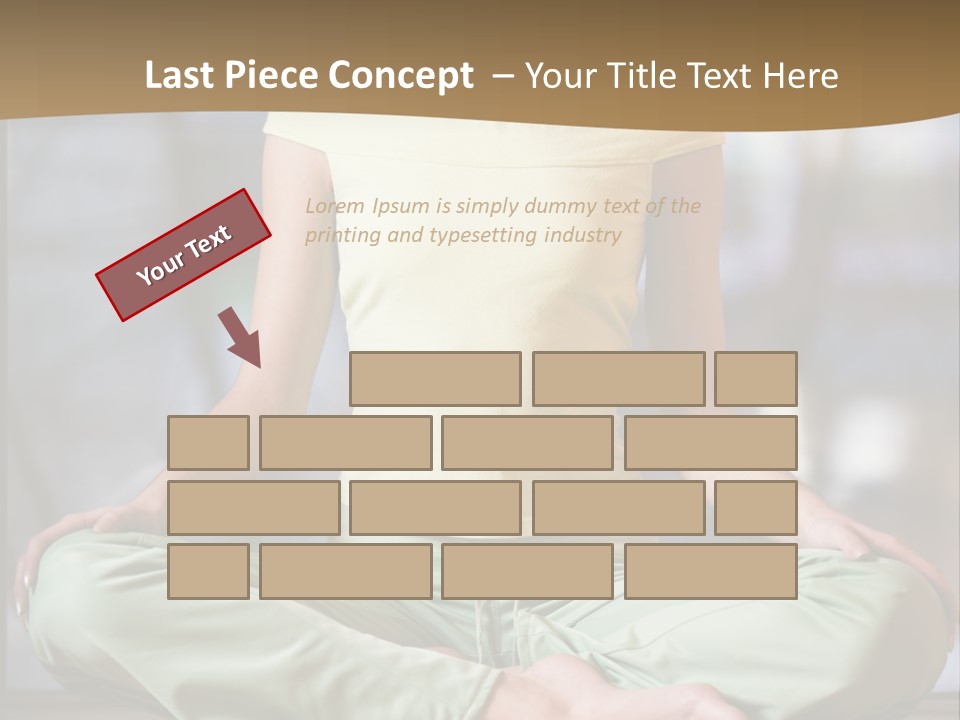 Relaxed Girl In A Lotus Pose PowerPoint Template