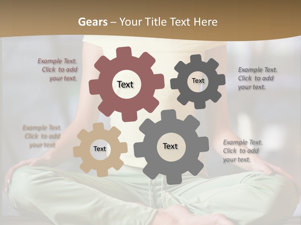 Relaxed Girl In A Lotus Pose PowerPoint Template