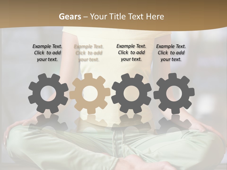 Relaxed Girl In A Lotus Pose PowerPoint Template