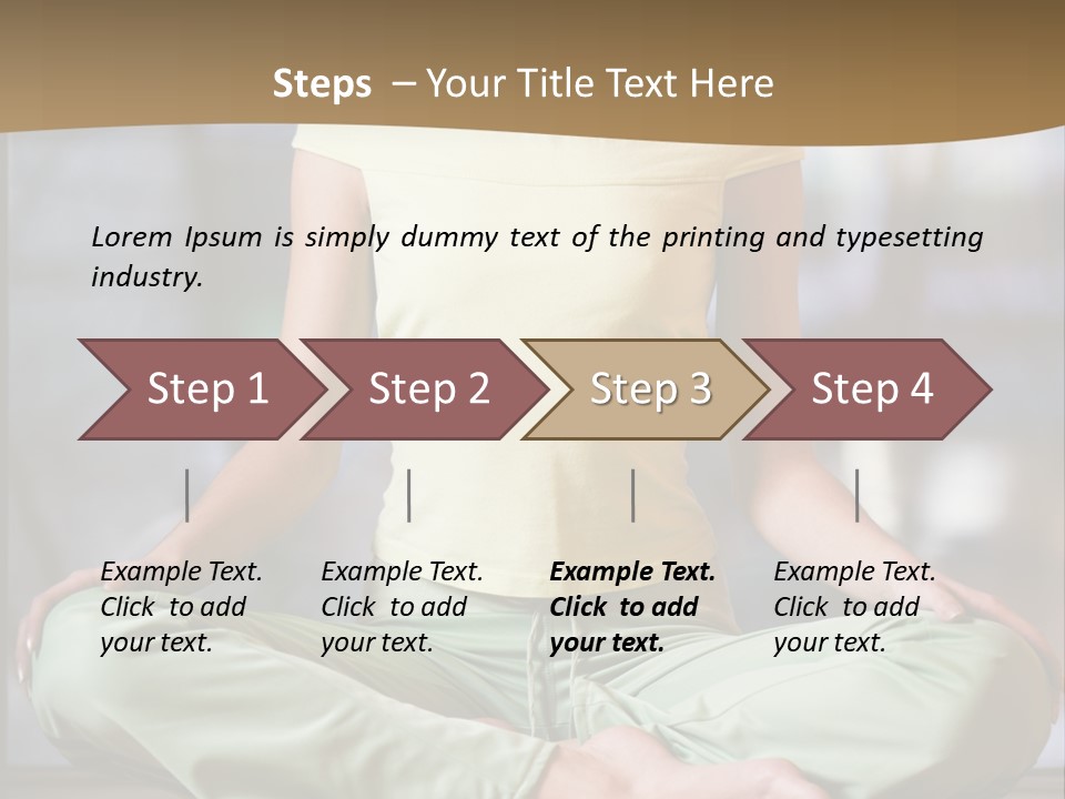 Relaxed Girl In A Lotus Pose PowerPoint Template