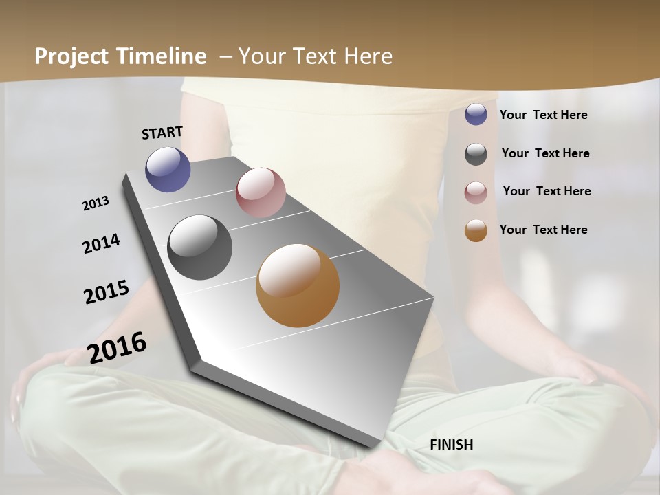 Relaxed Girl In A Lotus Pose PowerPoint Template