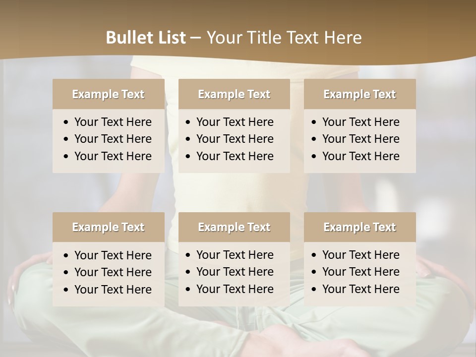 Relaxed Girl In A Lotus Pose PowerPoint Template