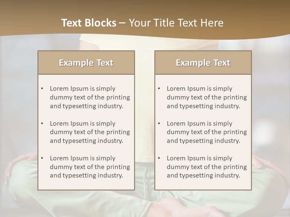 Relaxed Girl In A Lotus Pose PowerPoint Template