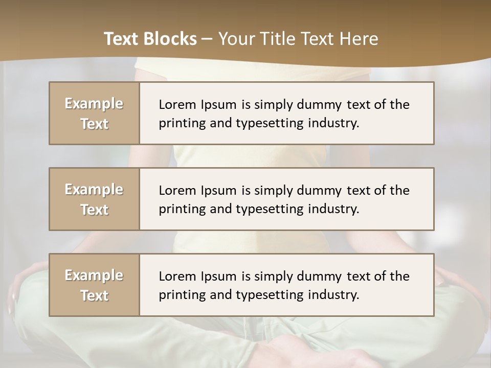 Relaxed Girl In A Lotus Pose PowerPoint Template