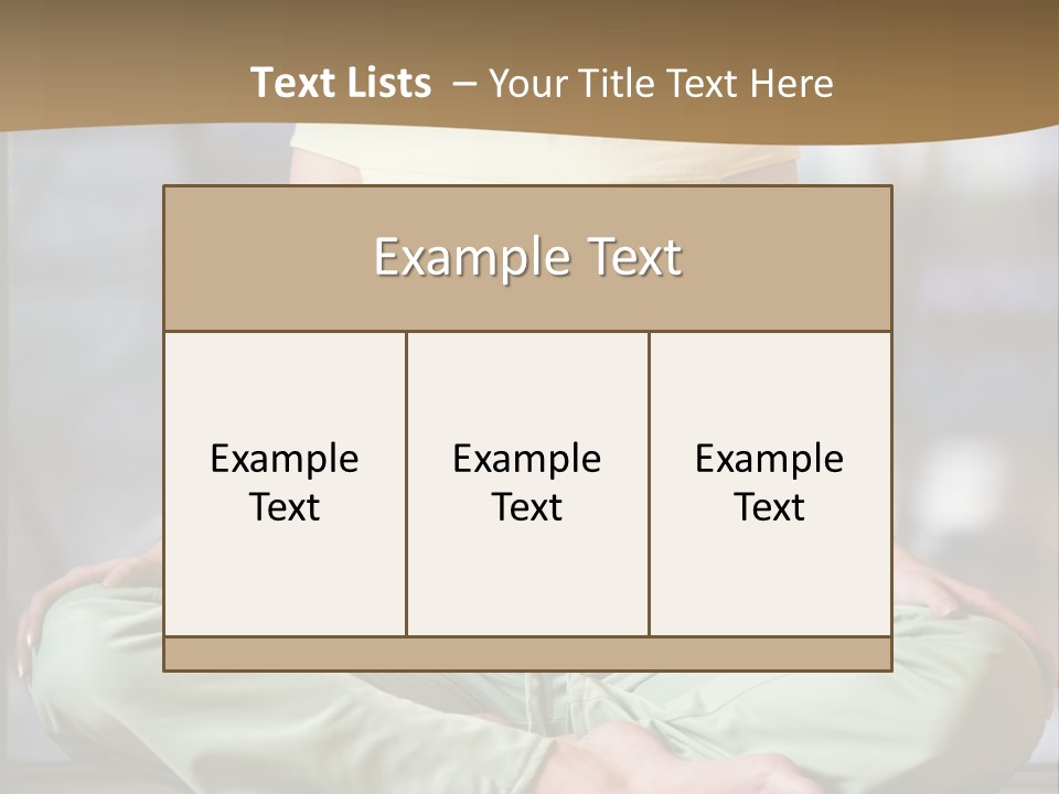 Relaxed Girl In A Lotus Pose PowerPoint Template