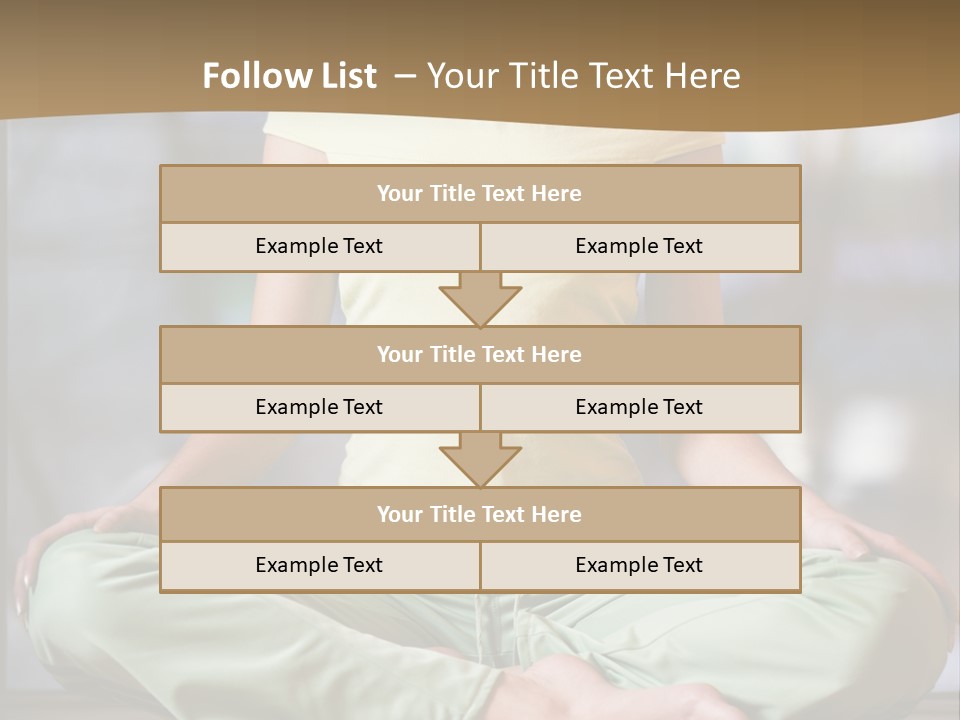 Relaxed Girl In A Lotus Pose PowerPoint Template