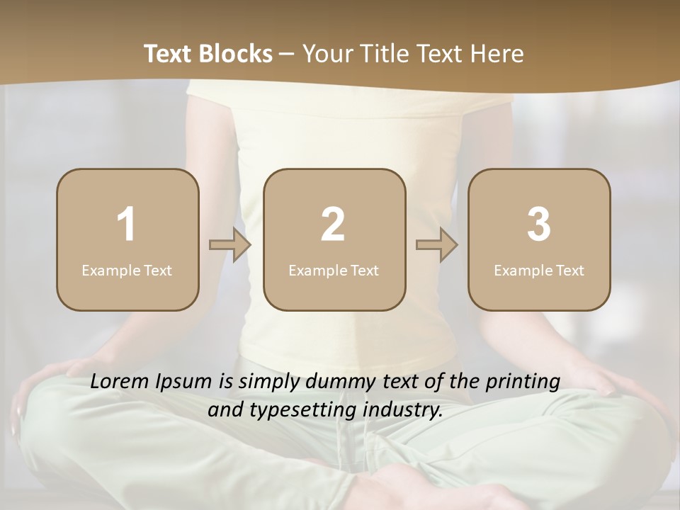 Relaxed Girl In A Lotus Pose PowerPoint Template