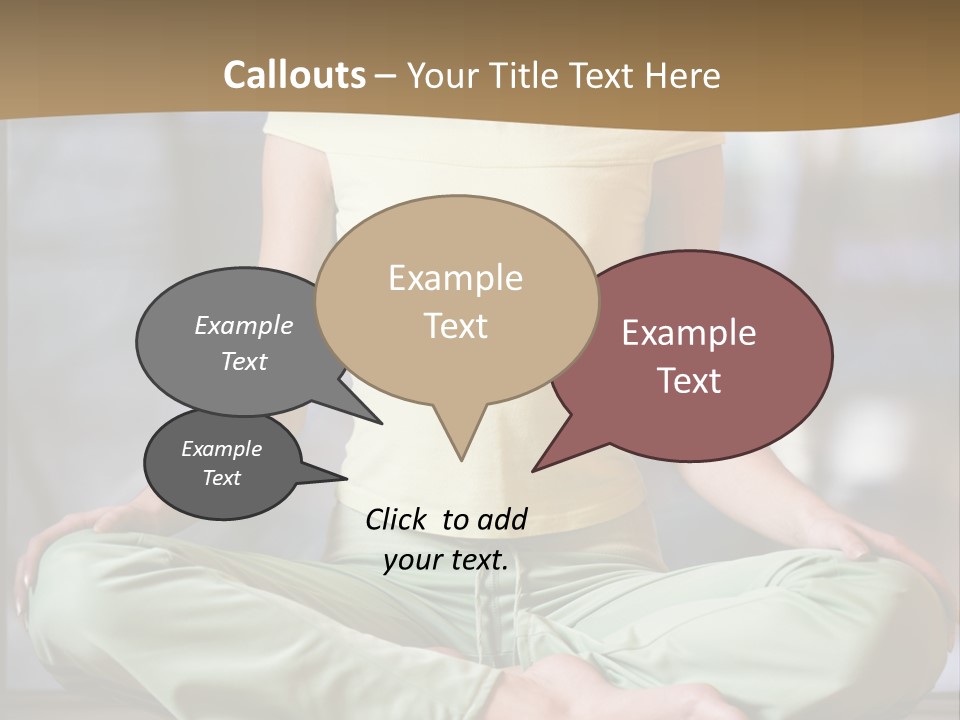 Relaxed Girl In A Lotus Pose PowerPoint Template