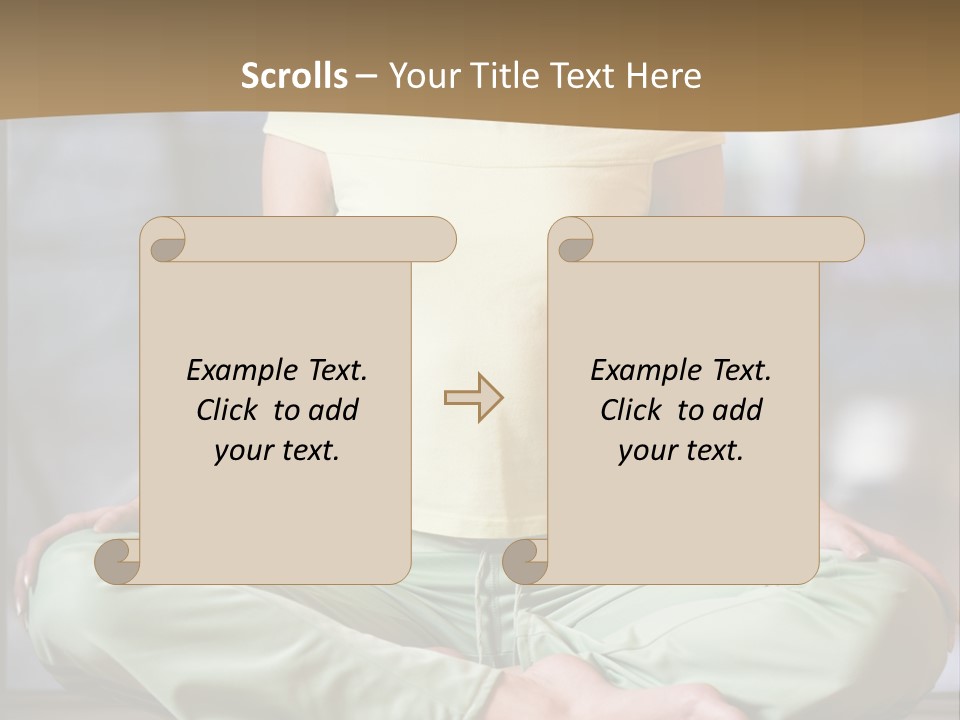 Relaxed Girl In A Lotus Pose PowerPoint Template