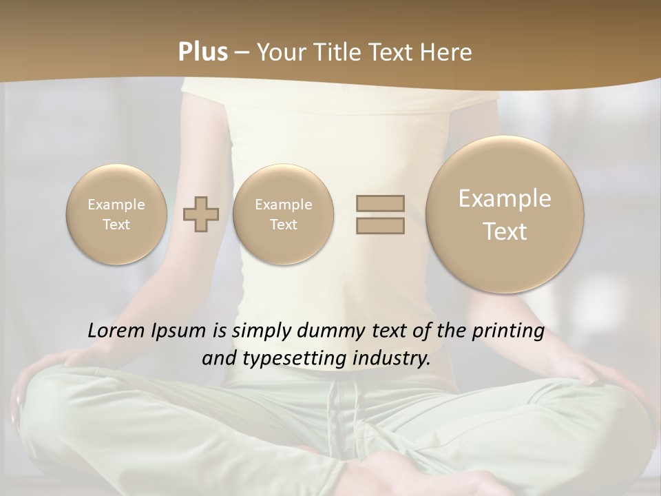 Relaxed Girl In A Lotus Pose PowerPoint Template