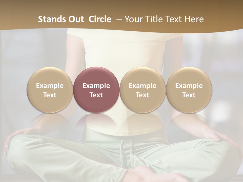 Relaxed Girl In A Lotus Pose PowerPoint Template