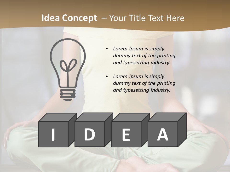 Relaxed Girl In A Lotus Pose PowerPoint Template