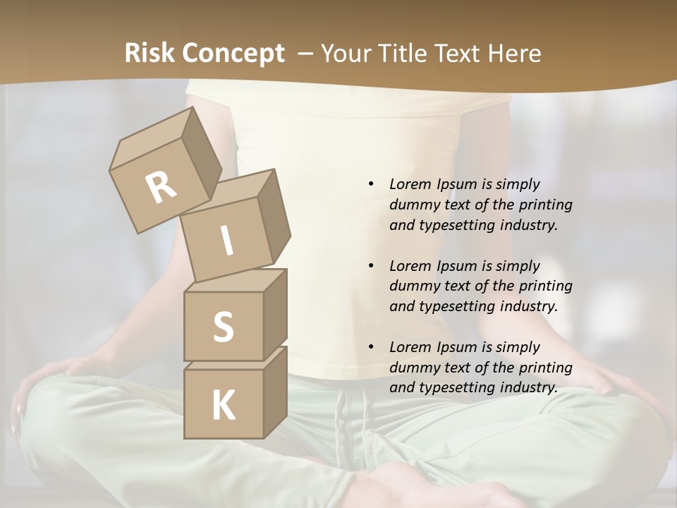 Relaxed Girl In A Lotus Pose PowerPoint Template