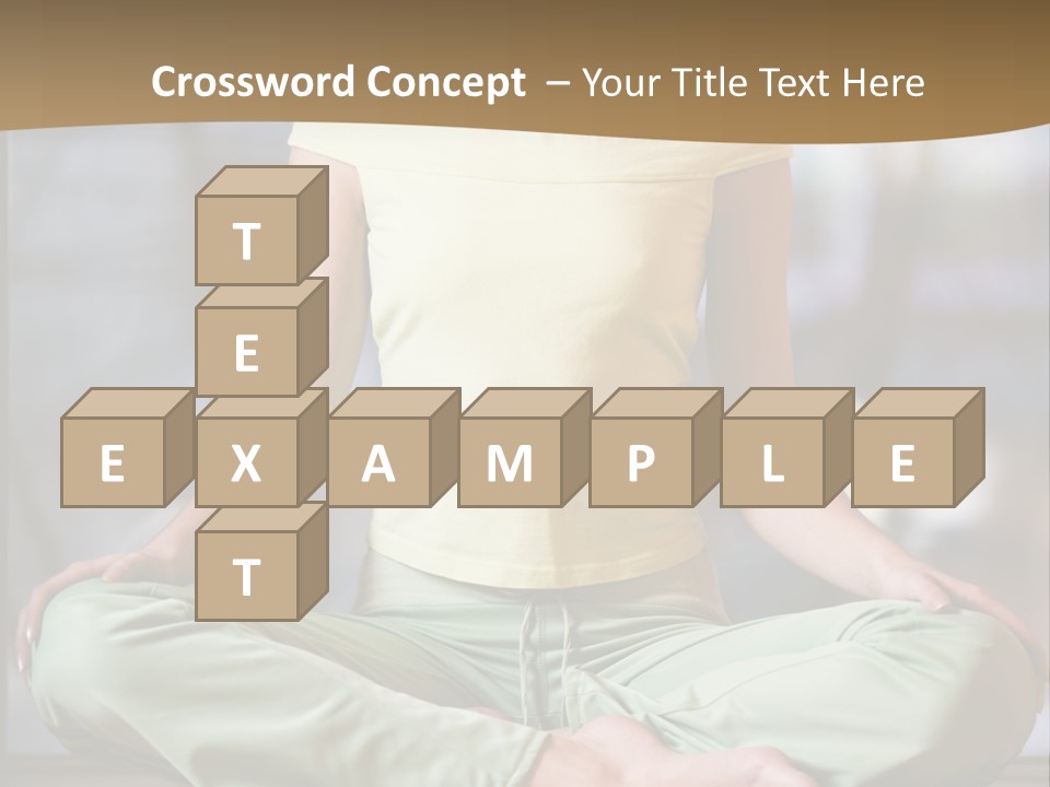 Relaxed Girl In A Lotus Pose PowerPoint Template