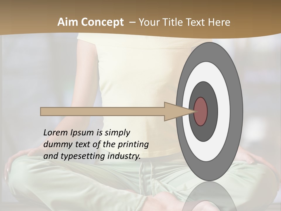 Relaxed Girl In A Lotus Pose PowerPoint Template