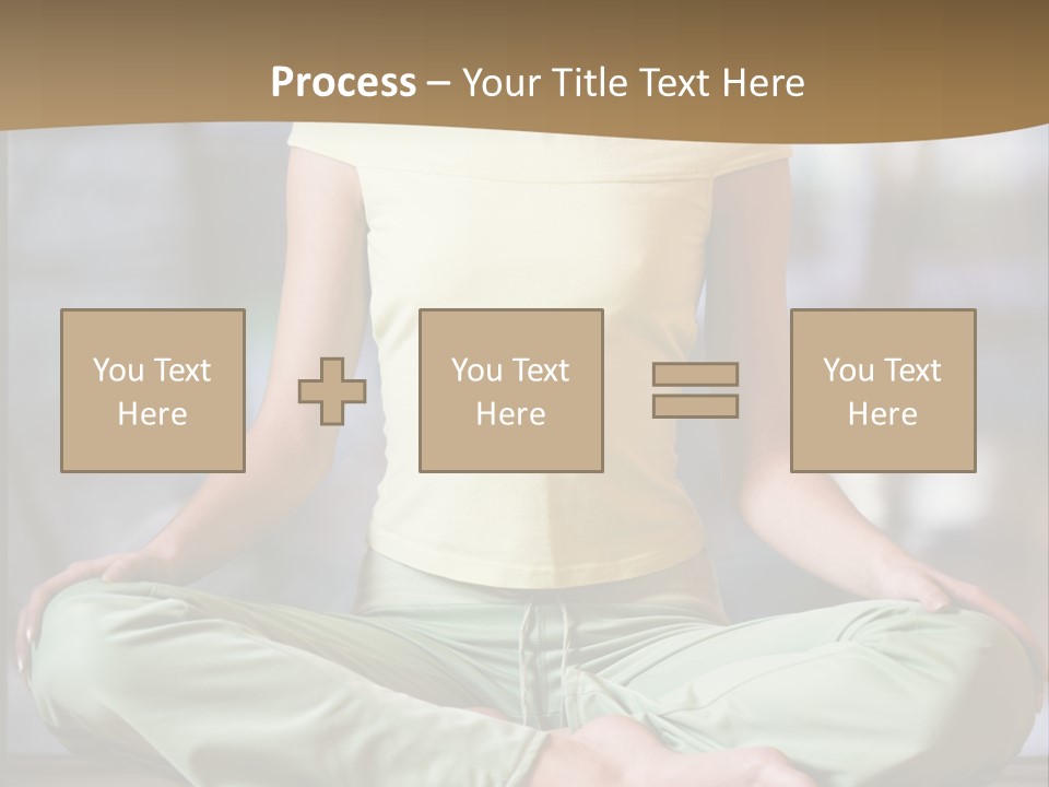 Relaxed Girl In A Lotus Pose PowerPoint Template