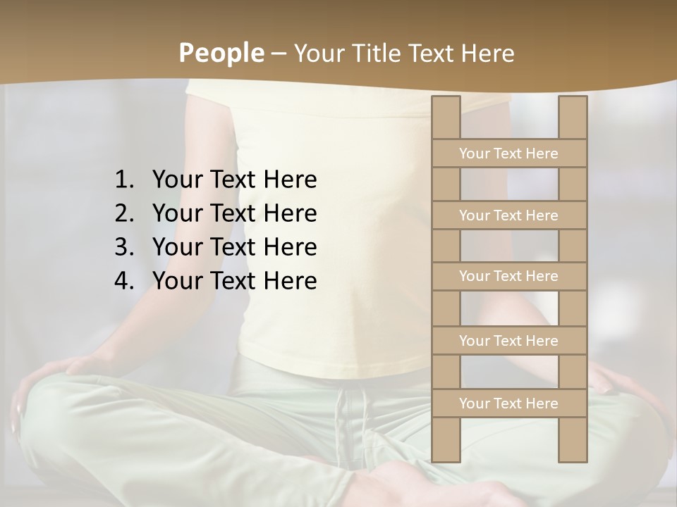 Relaxed Girl In A Lotus Pose PowerPoint Template