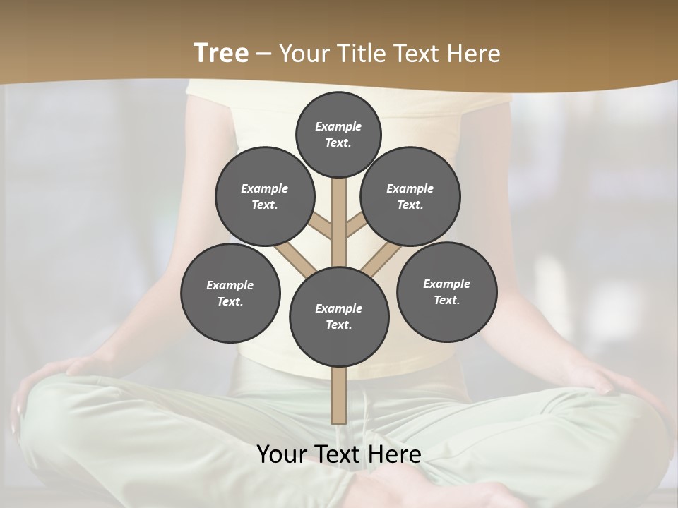 Relaxed Girl In A Lotus Pose PowerPoint Template